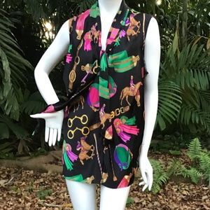 Vintage Ralf Lauren tie sleeveless Blouse